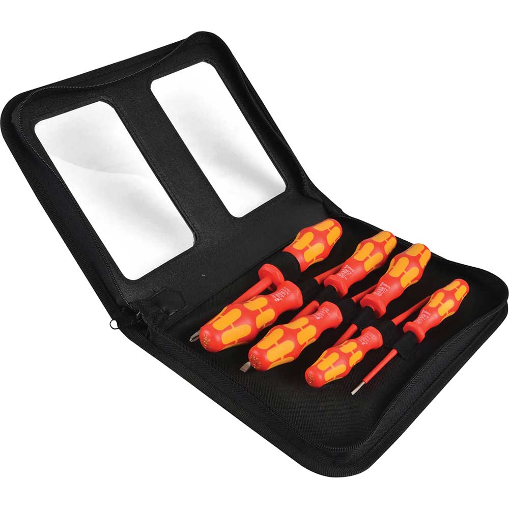 Image of Wera Kraftform Plus 7 Piece VDE Insulated Screwdriver Pouch Set