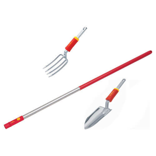 Wolf Garten Multi Change Garden Hand Fork & Trowel + Aluminium Handle 1500mm