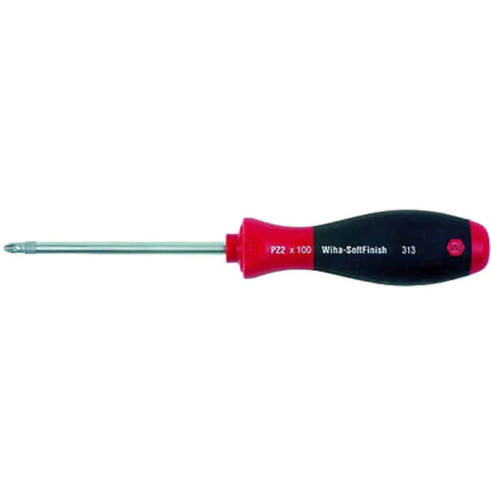Image of Wiha 313 Series PZ1 x 80mm Pozi Screwdriver with SoftFinish Handle