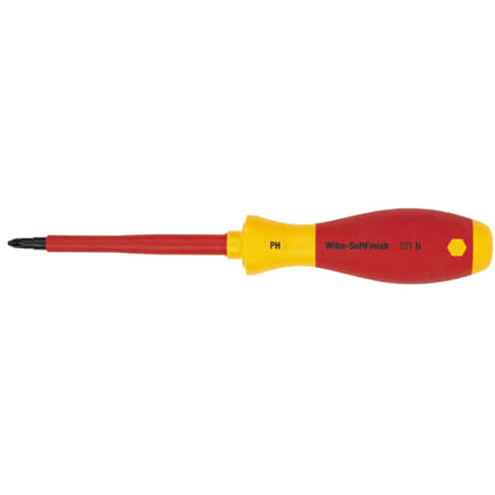 Image of Wiha Soft Finish PH0 x 60mm Phillips VDE Insulated Screwdriver