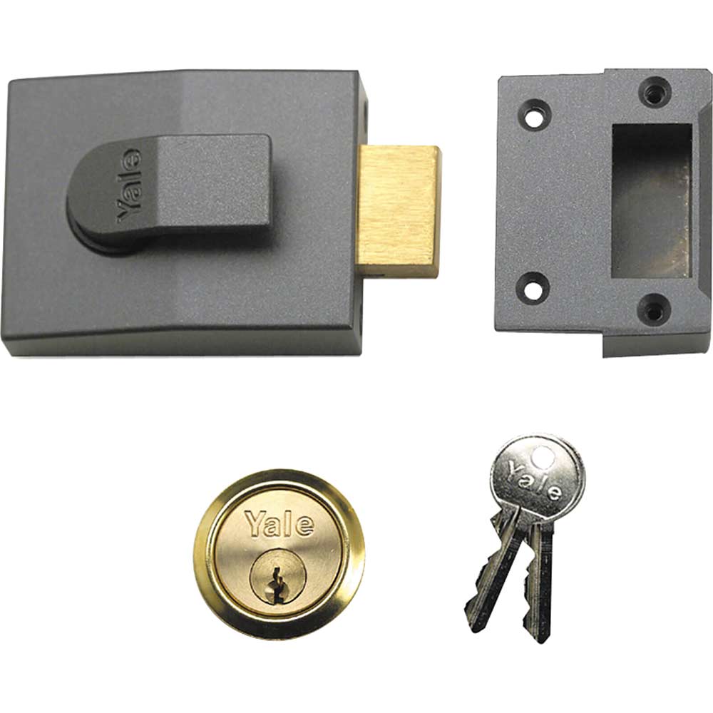 Yale Locks 82 Deadbolt Nightlatch DMG Brass Cylinder 60mm Backset