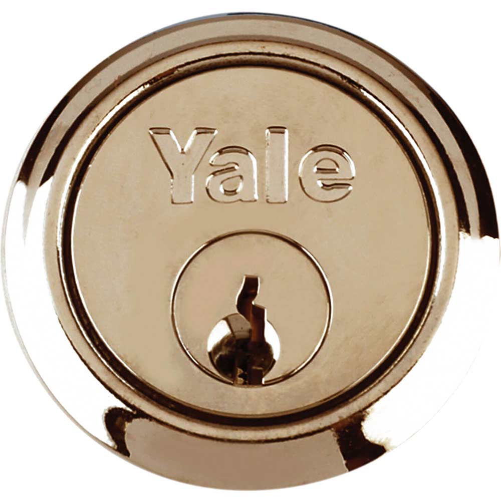 Yale Locks P1109 Replacement Rim Cylinder 6 Keys Polished Brass