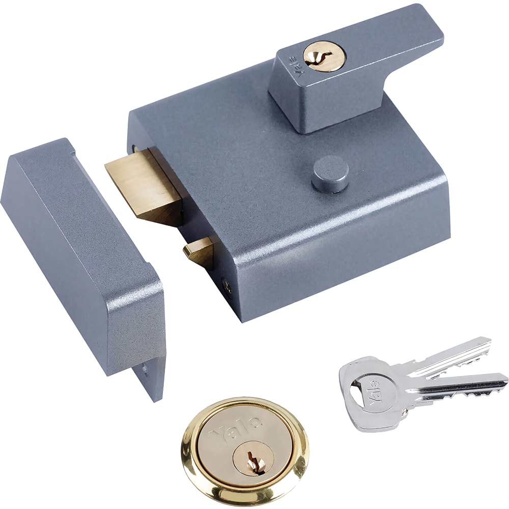 Yale Locks P1 Double Security Nightlatch DMG PB Cylinder 60mm Backset