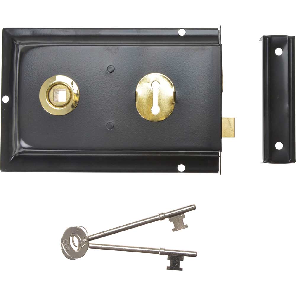 Yale Locks P334 Rim Lock Black Finish 156 x 104mm
