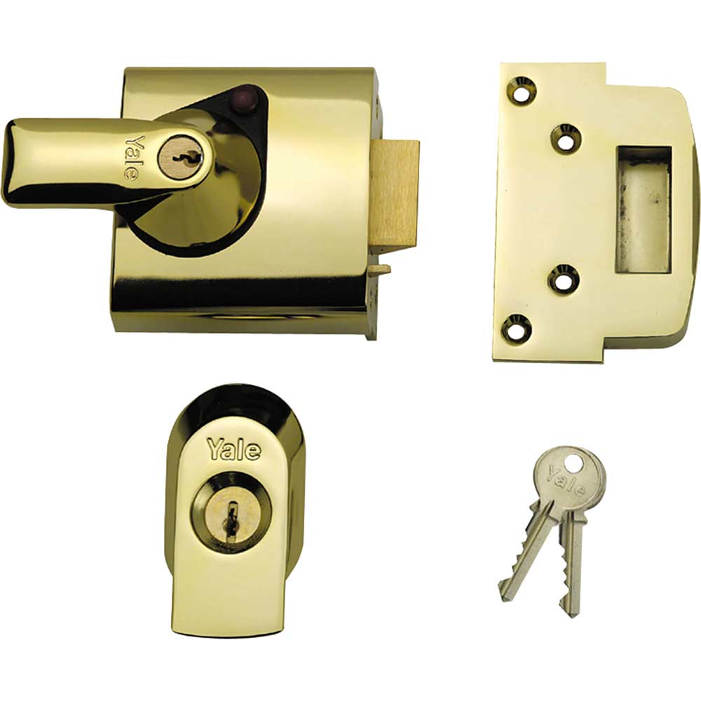 Yale Locks BS1 Nightlatch British Standard Lock 60mm Chrome Finish
