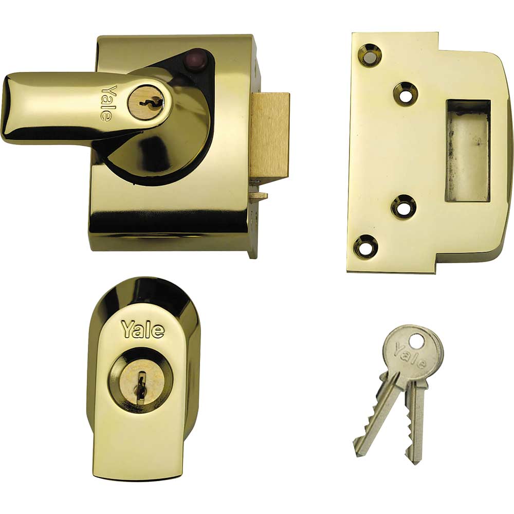 Yale Locks BS2 Nightlatch British Standard Lock 40mm Chrome Finish