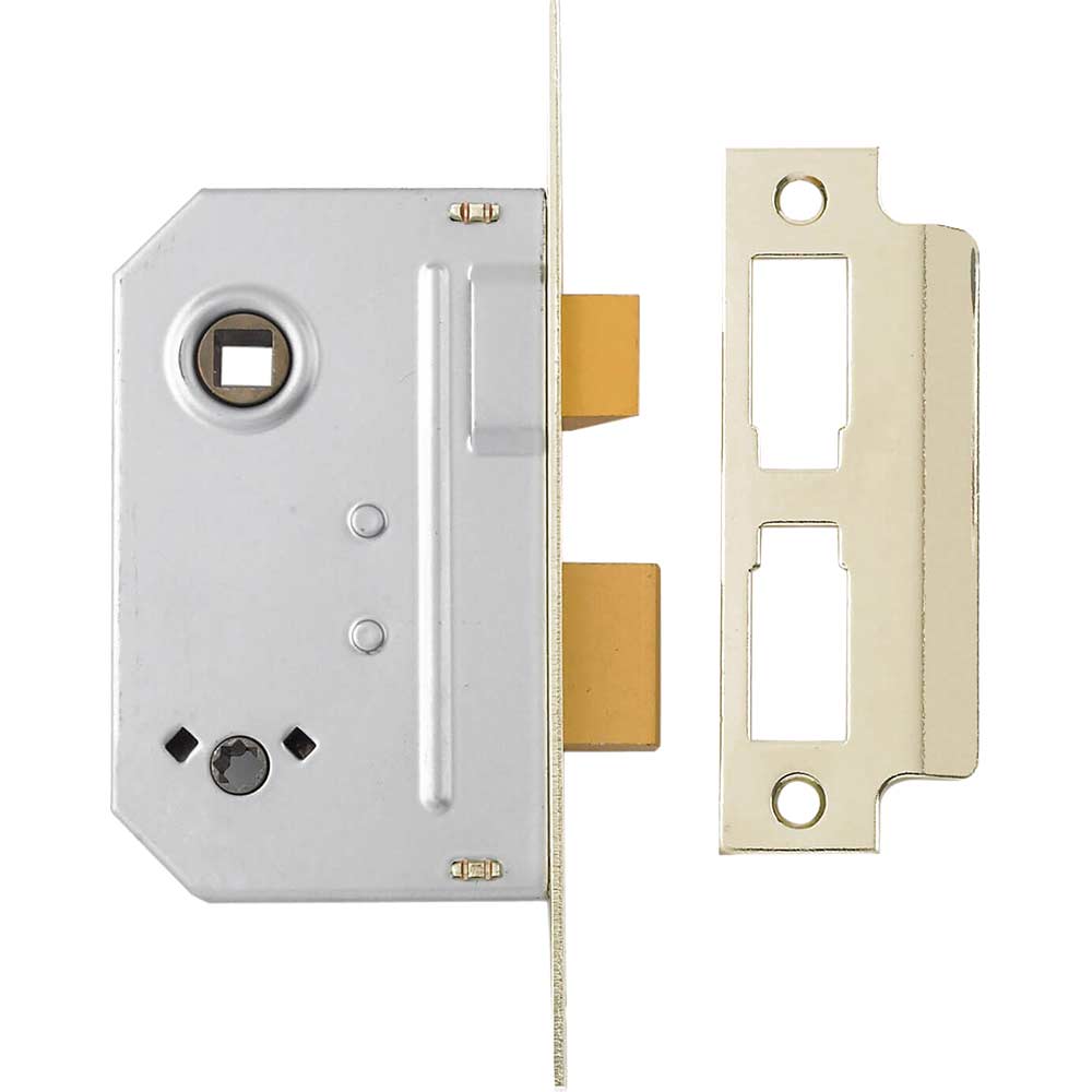 Yale Locks PM236 Bathroom 2 Lever Sash Lock 67mm / 2.5" Polished Brass
