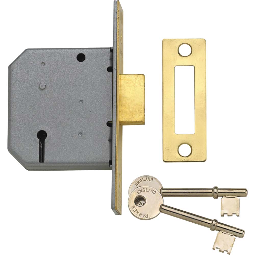 Yale Locks PM322 3 Lever Mortice Dead Lock 67mm / 2.5" Polished Brass