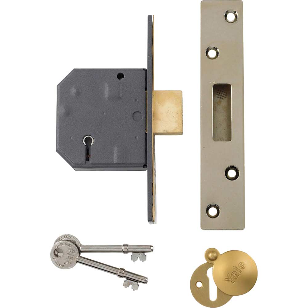 Yale Locks PM562 High Security BS 5 Lever Mortice Dead Lock 80mm / 3" Polish Chrome