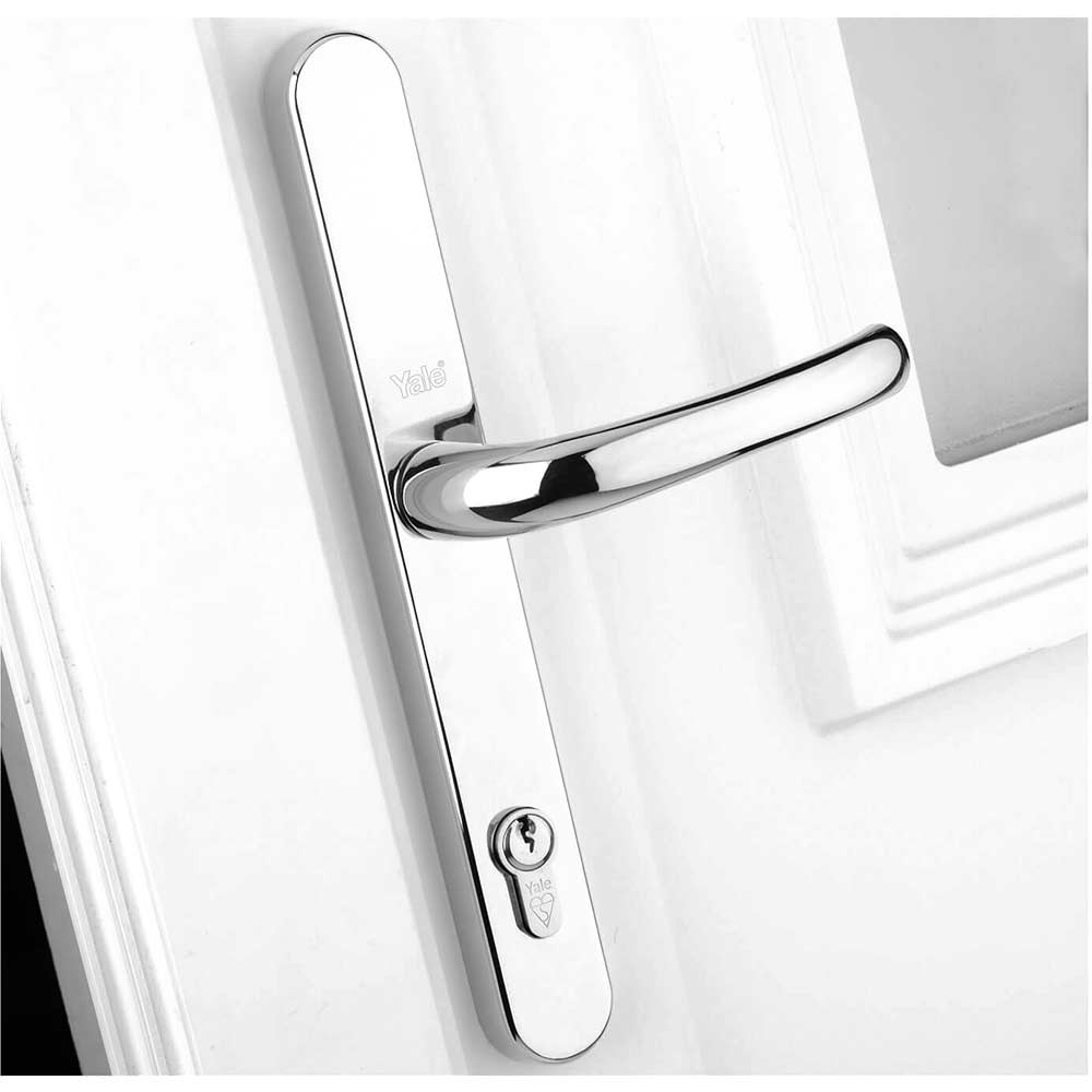 Image of Yale Locks PVCu Retro Door Handle Polished Chrome Finish P-PVC-RH-PC