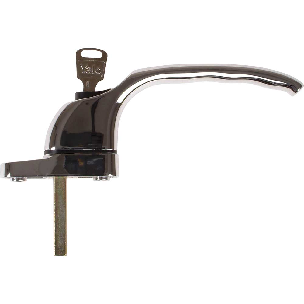 Image of Yale Locks PVCu Window Handle Polished Chrome Finish YWHLCK40N-PC
