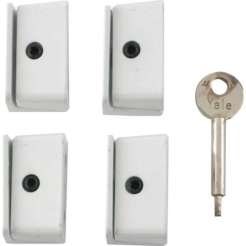 Yale Locks 8K109 Window Stop White Pack of 4