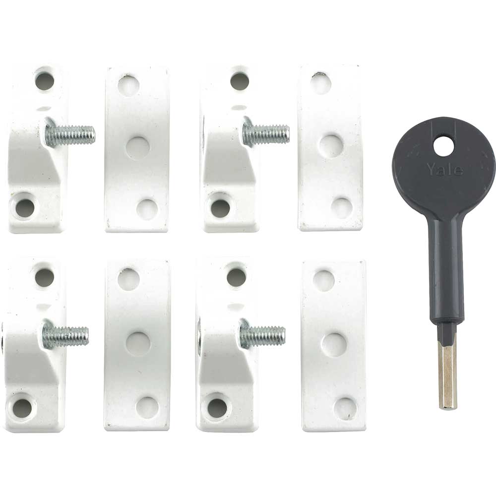 Yale Locks 8K118 Economy Window Lock Electo Brass Finish Pack 4