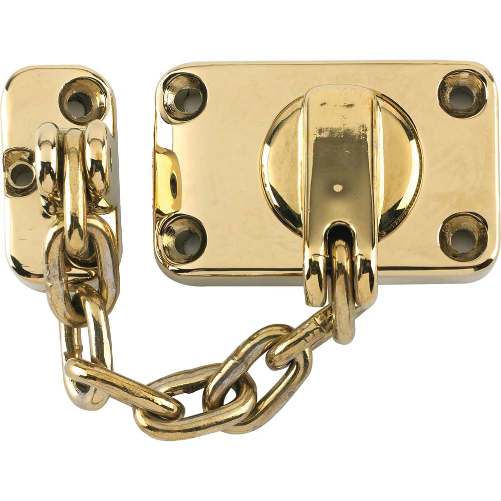 Yale Locks WS16 Combined Door Chain & Bolt Electro Brass Finish