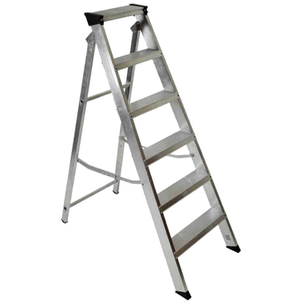 Youngman Industrial Builders Aluminium Step Ladder 2.5 Metre 12 Tread