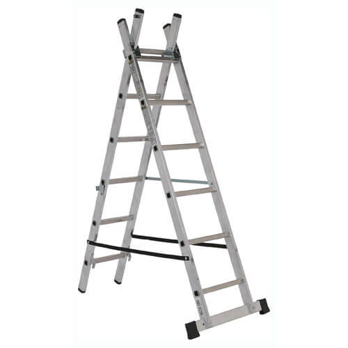 Youngman Light Trade Aluminium 3 Way Combination Ladder Extension, Steps, Stairway