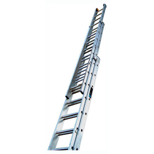 Youngman Industrial 500 Aluminium 3 Section Extension Ladder 3.6 - 9.2 Metre