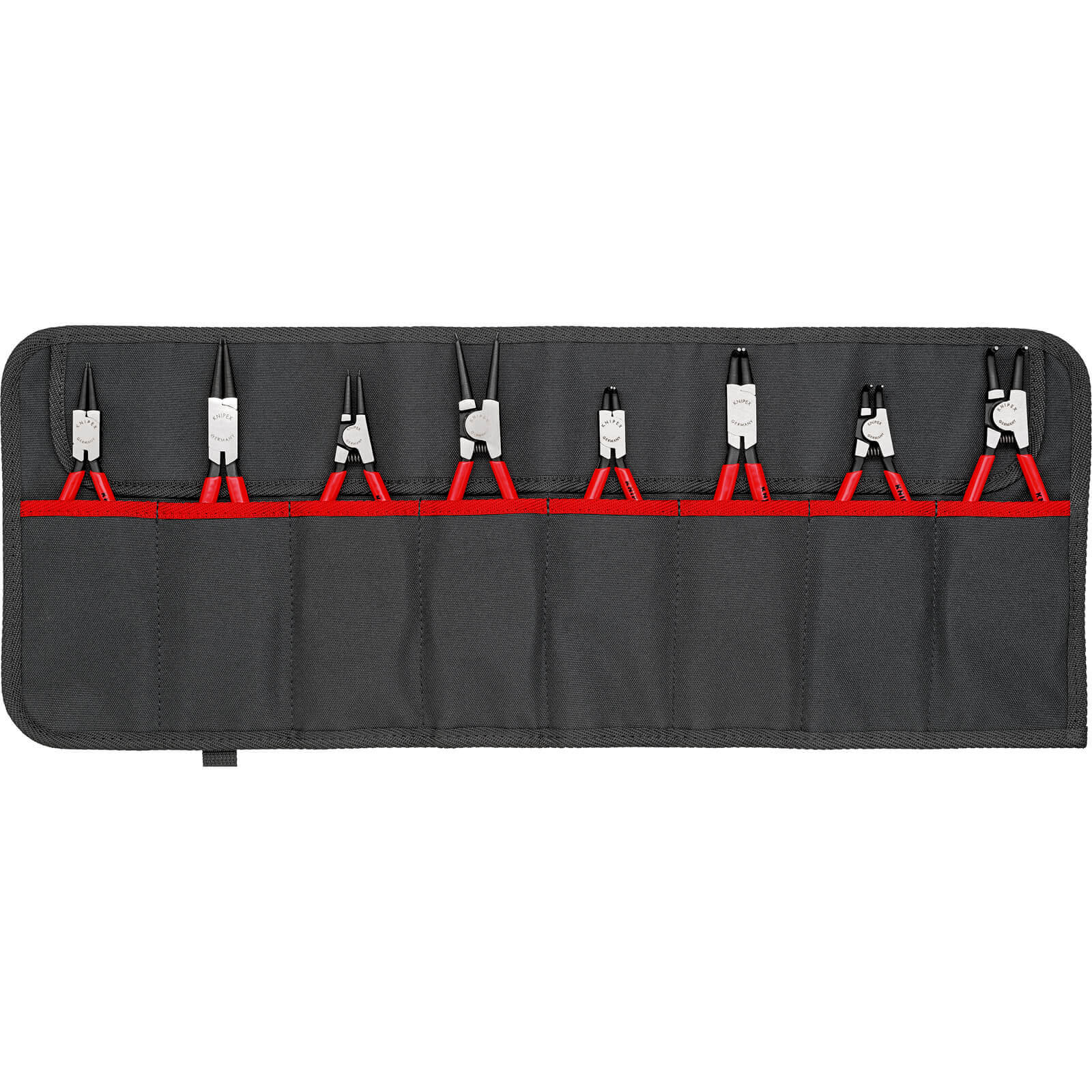Photo of Knipex 8 Piece Circlip Pliers Tool Roll Set