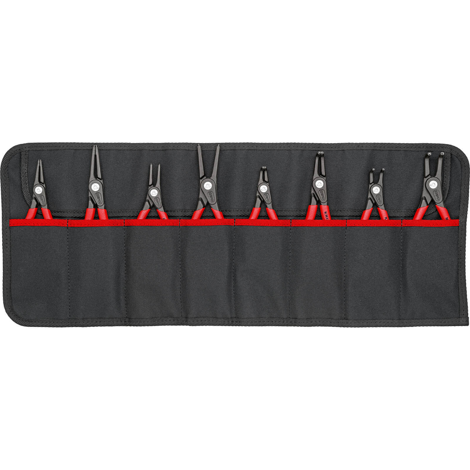 Photo of Knipex 8 Piece Precision Circlip Pliers Tool Roll Set
