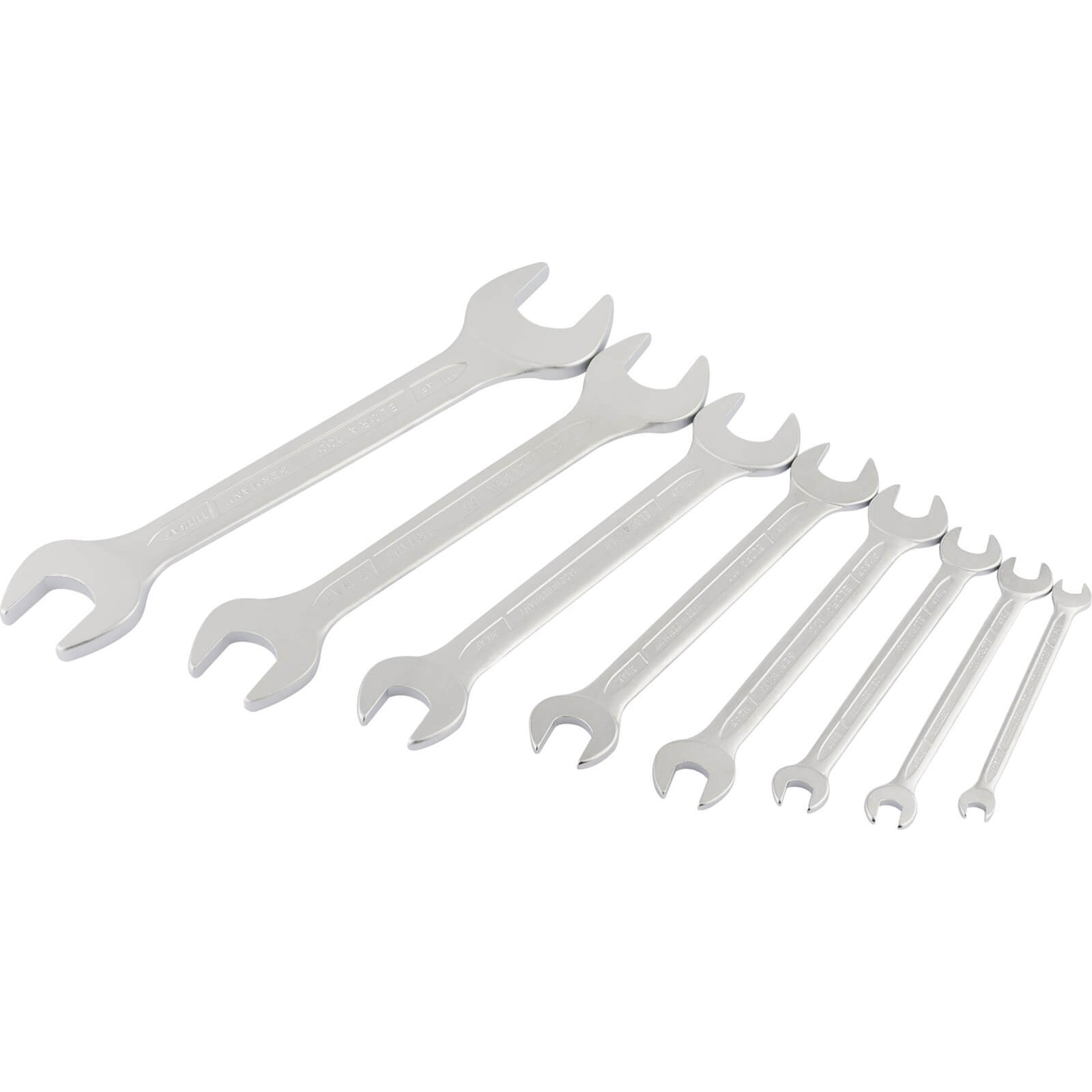 Image of Elora 8 Piece Long Open End Spanner Set Imperial