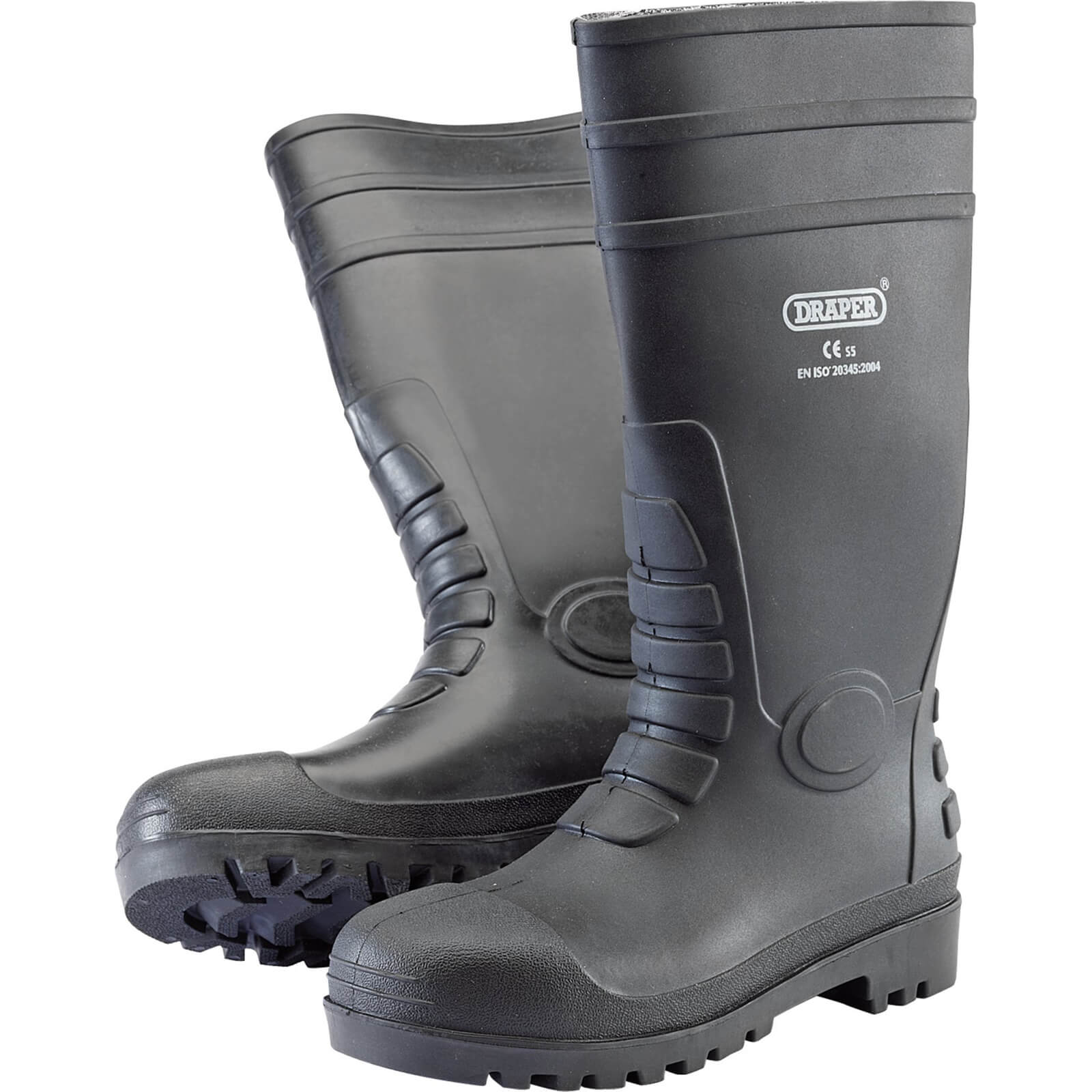 Draper Safety Wellington Boots Black Size 11