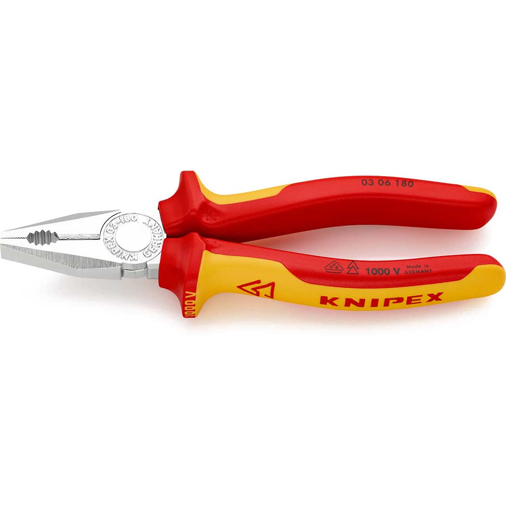 Knipex 03 06 VDE Insulated Combination Pliers 180mm