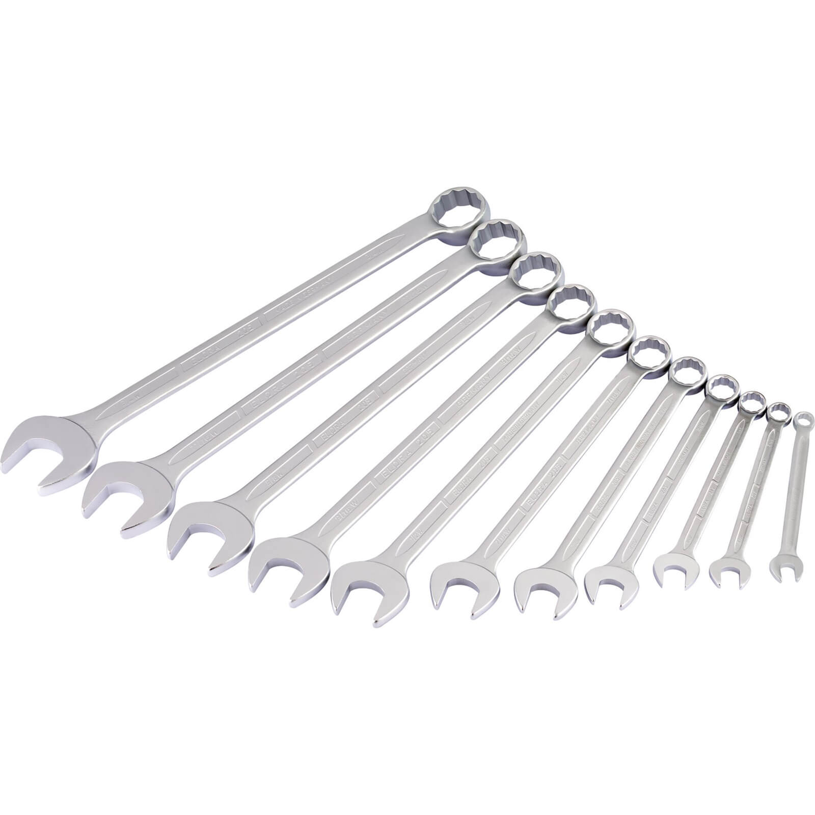 Image of Elora 11 Piece Long Combination Spanner Set Whitworth