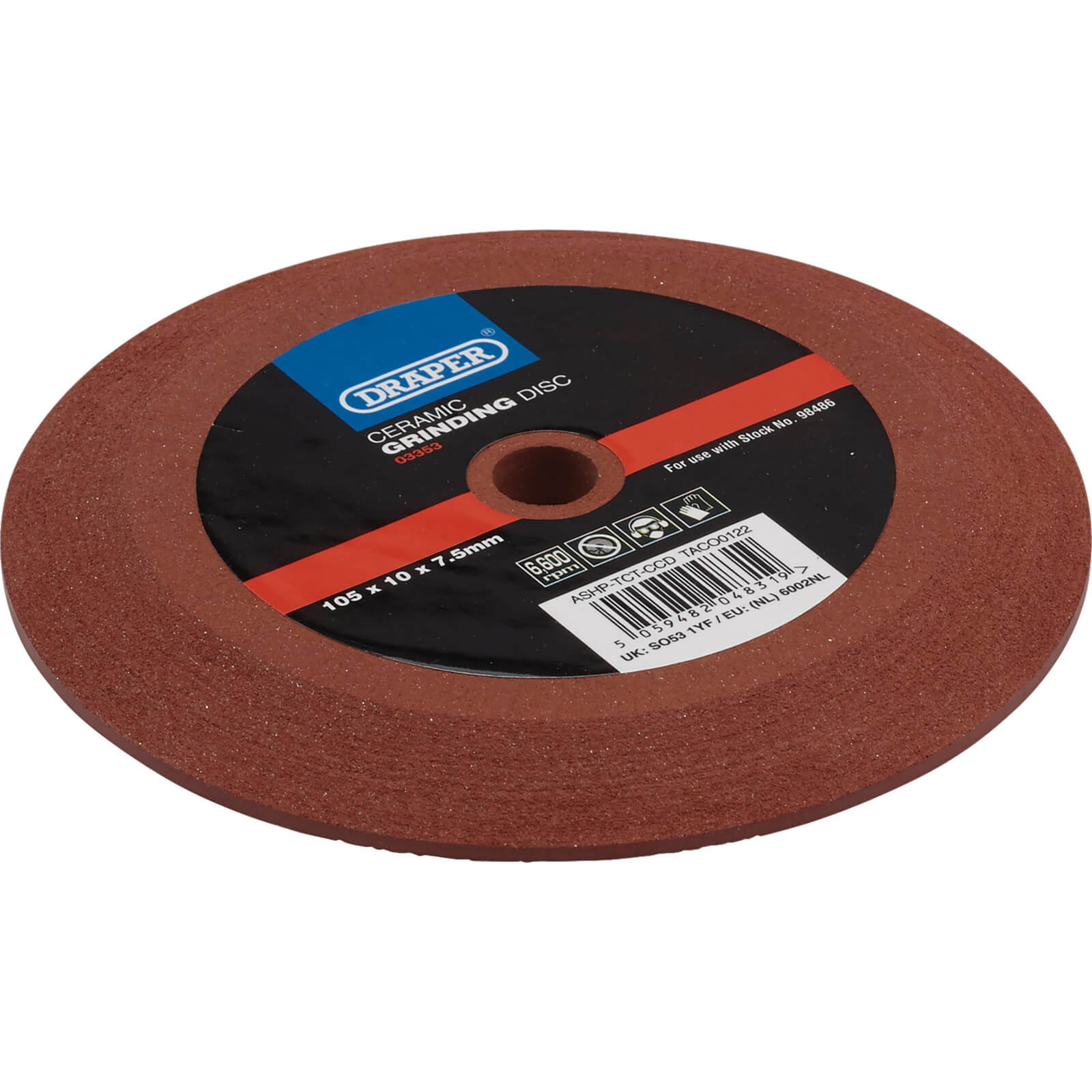 Image of Draper Ceramic Grinding Disc for 98486 Circular Saw Blade Sharpener