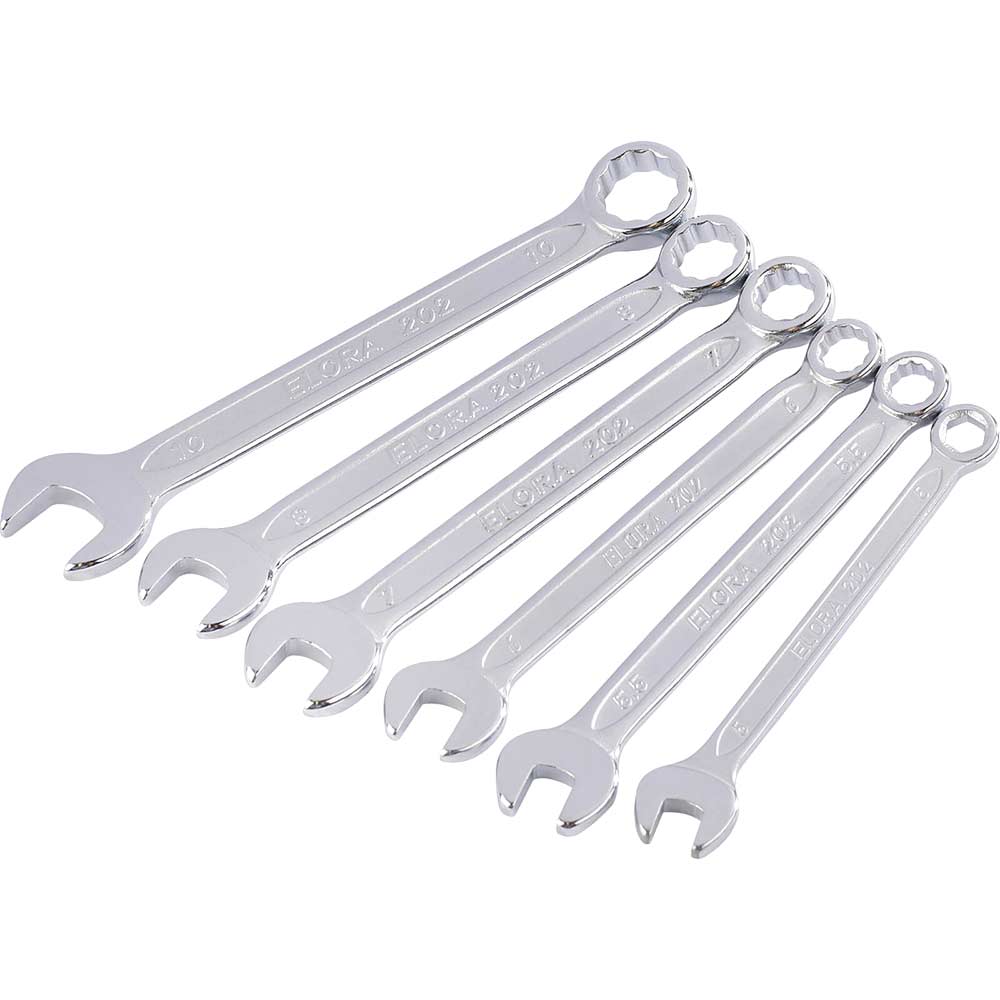 Image of Elora 6 Piece Midget Combination Spanner Set