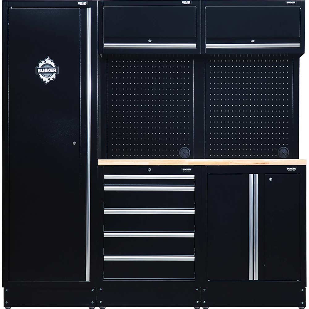 Bunker 11 Piece Hardwood Worktop Modular Storage System Bunker System