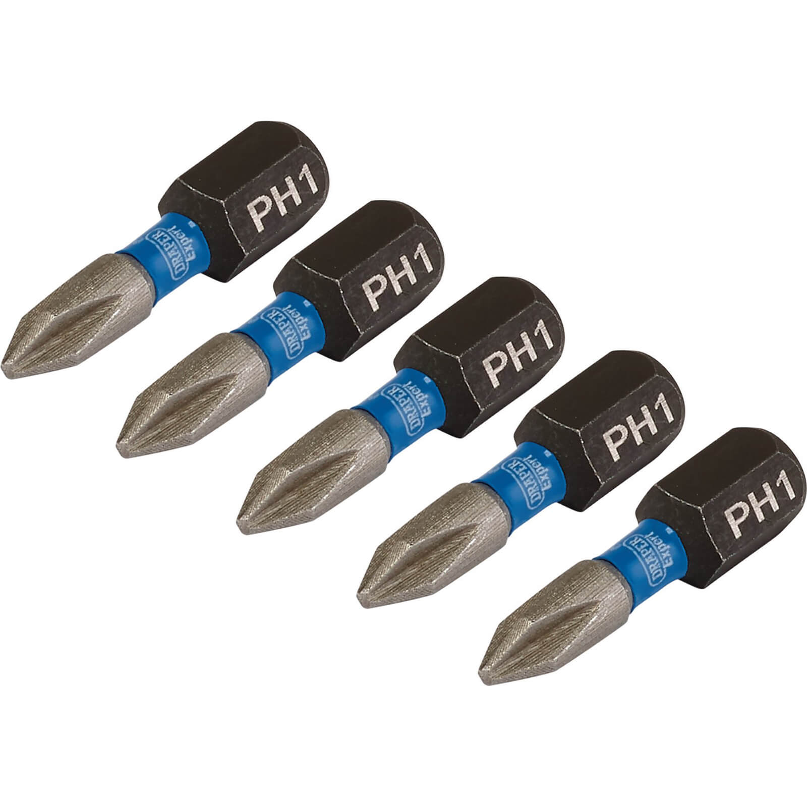 Draper Expert Impact Phillips Screwdriver Bits PH1 25mm Pack of 5
