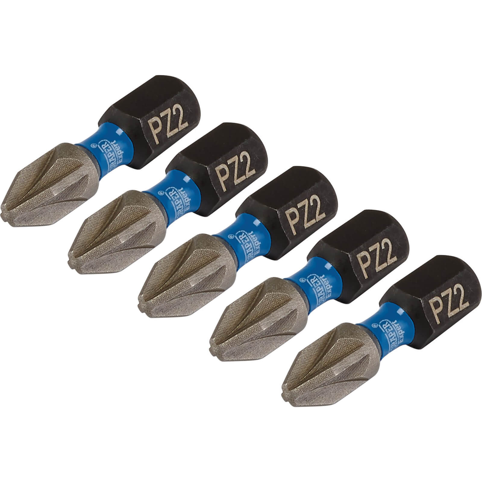 Draper Expert Impact Pozi Screwdriver Bits PZ2 25mm Pack of 5
