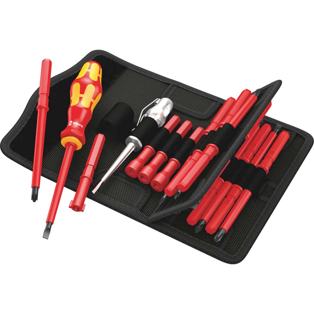 Photo of Wera 18 Piece Kraftform Kompakt Vde Insulated Interchangable Screwdriver Set