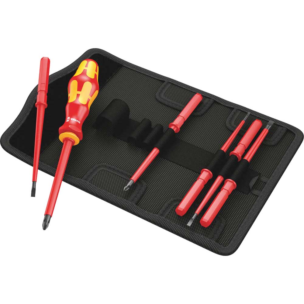 Photo of Wera 7 Piece 60i/65i Kraftform Kompakt Vde Insulated Interchangeable Screwdriver Set