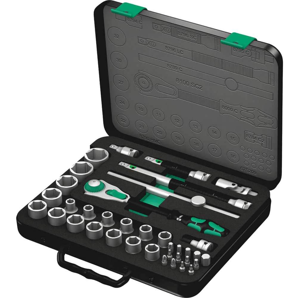 Wera 8100 SC2 Zyklop 37 Piece 1/2" Drive Socket Set 1/2"