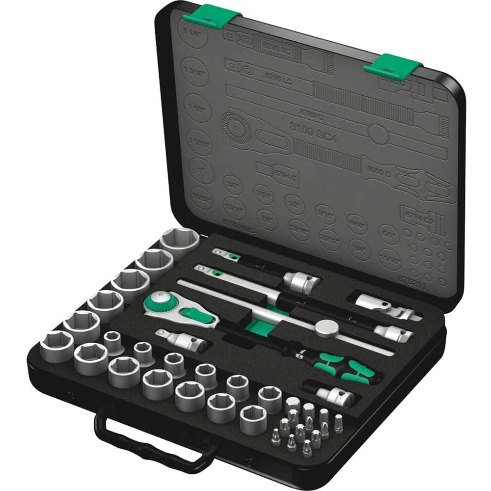 Wera 8100 SC4 Zyklop 38 Piece 1/2" Drive Socket Set