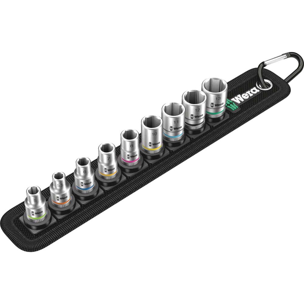 Photo of Wera 8790 Hma 9 Piece 1/4 Drive Zyklop Socket Set 1/4