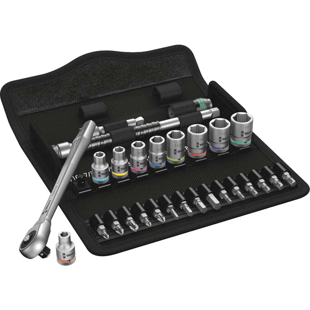 Wera 8100 SA10 Zyklop 28 Piece 1/4" Drive Socket Set and Bit Set 1/4"