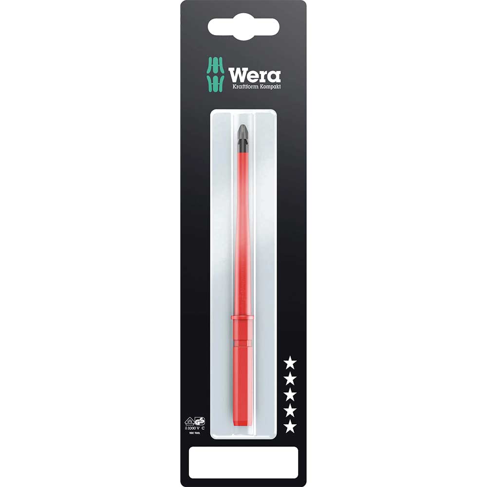 Image of Wera Kraftform Kompakt 62IS Philips Slim VDE Interchangeable Screwdriver Blade PH2 154mm