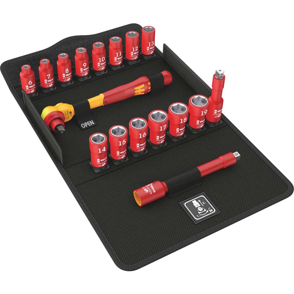Photo of Wera 8100 Sb Vde 3/8 Drive Zyklop Socket Set