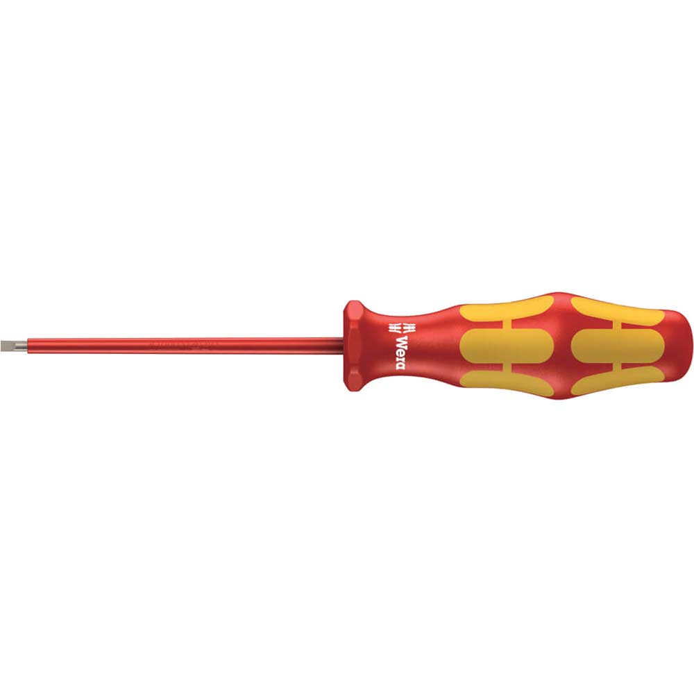 Photo of Wera Kraftform 160i Vde Insulated Parallel Slotted Screwdriver 2.5mm 80mm