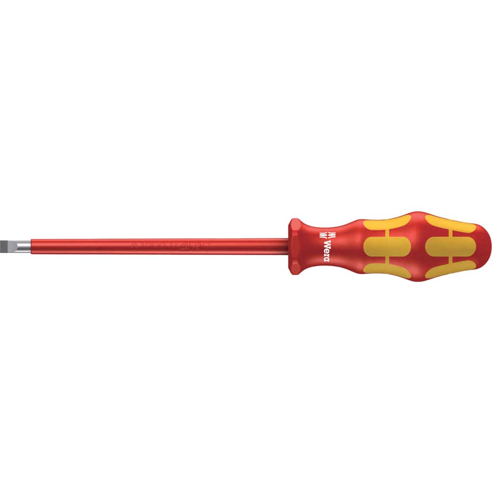 Image of Wera Kraftform 160I VDE Insulated Parallel Slotted Screwdriver 6.5mm 150mm