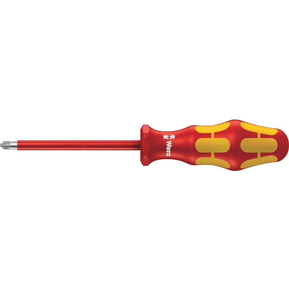 Photo of Wera Kraftform Plus 165i Vde Insulated Pozi Slot Screwdriver Pz1 / Slotted 80mm