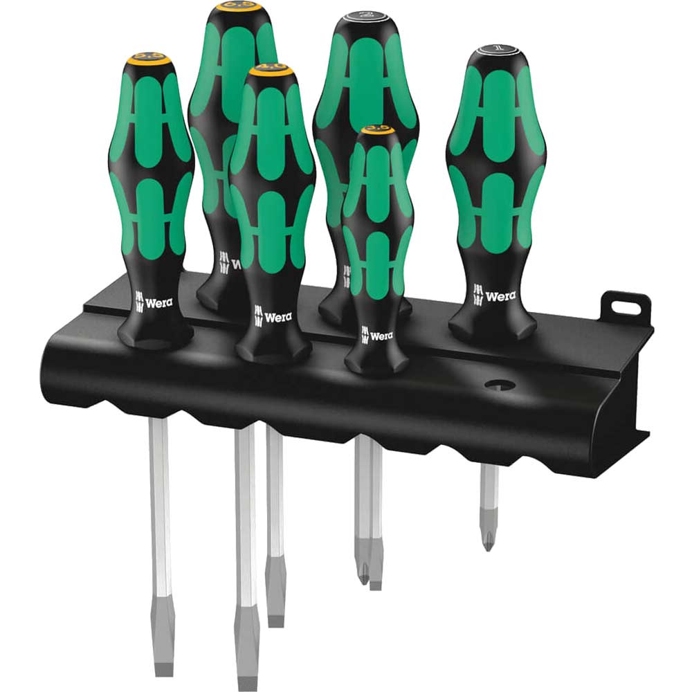 Photo of Wera 6 Piece Kraftform Plus 334/355/sk/6 Screwdriver Set