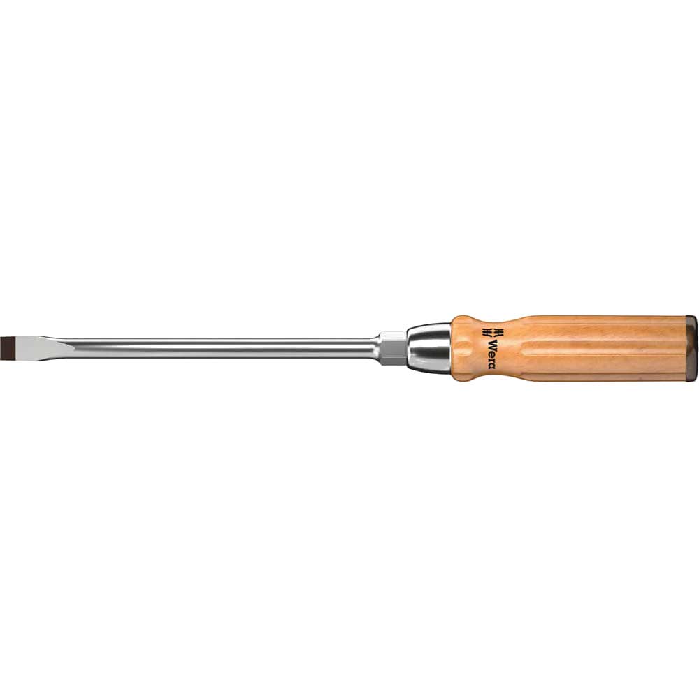 Photo of Wera 930a Screwdriver Slotted Wooden Handle 10mm 175mm