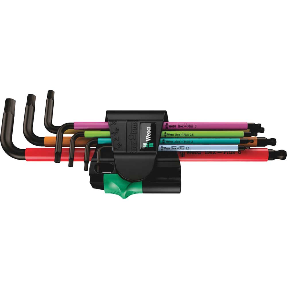 Photo of Wera 950spkl Sm 7 Piece Multicolour Magnetic Ballend Hex Key Set