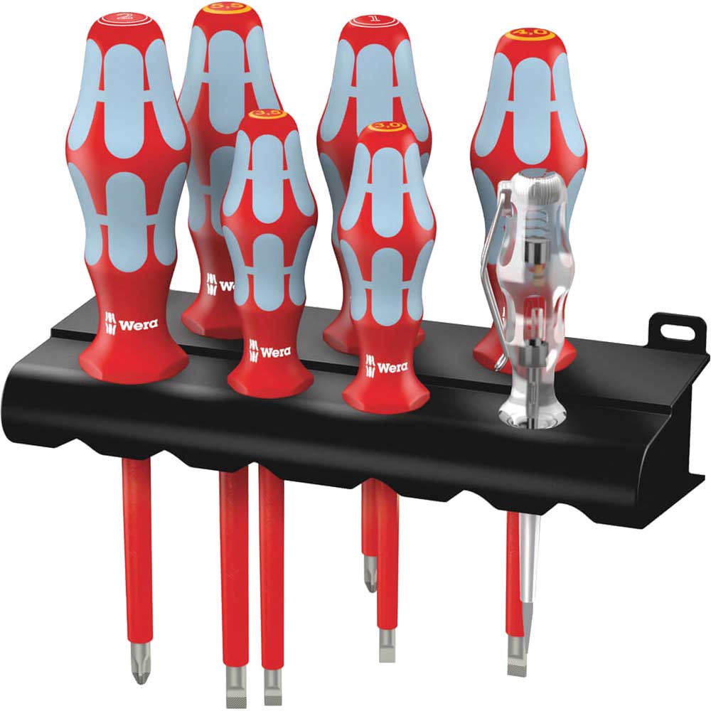Photo of Wera 3160i 7 Piece Kraftform Plus Insulated Stainless Steel Screwdriver Set