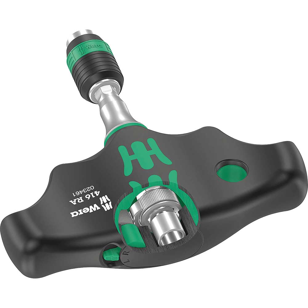 Image of Wera 416 RA Ratchet Rapidaptor T Handle Screwdriver