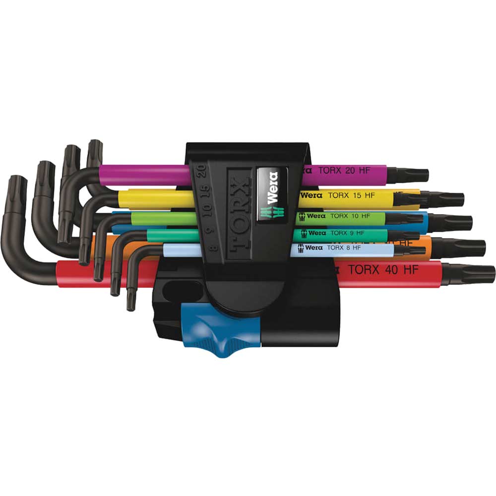 Photo of Wera 9 Piece Colour Coded Ball End Holding Torx Allen Key Set