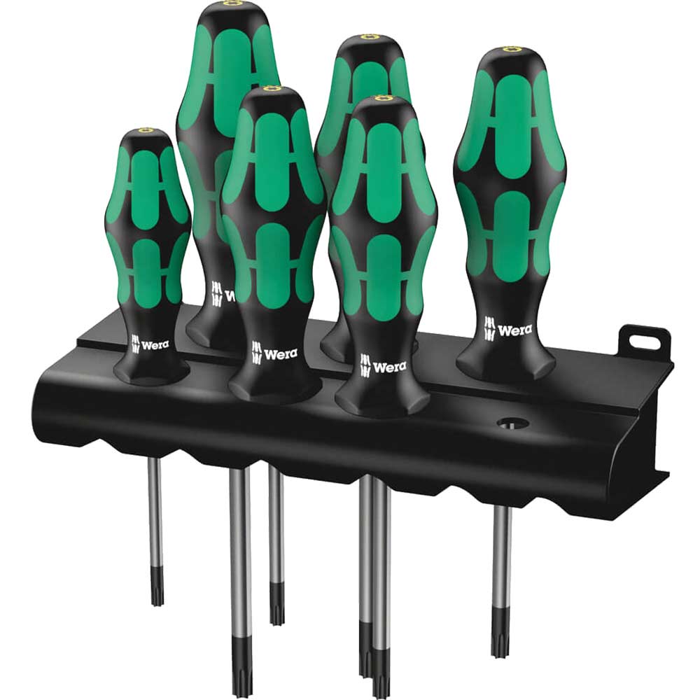 Photo of Wera 6 Piece Kraftform Plus 367/6hf Torx Screwdriver Set